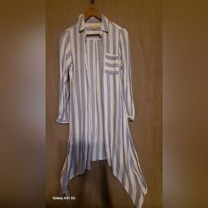 Fall 🍁:Blue & White Dress or Cover Up